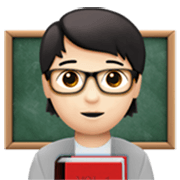 🧑🏻‍🏫 Emoji Profesor: Tono De Piel Claro en Apple iOS 17.4.