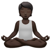 Émoji 🧘🏿 Personne Dans La Posture Du Lotus : Peau Foncée sur Apple iOS 17.4.