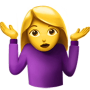 Emoji 🤷‍♀️ Donna Che Scrolla Le Spalle su Apple iOS 17.4.