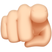 Emoji 🫵🏻 İndice Che Punta Allo Spettatore: Carnagione Chiara su Apple iOS 17.4.