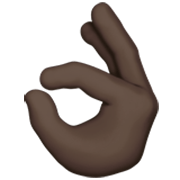👌🏿 Emoji OK-Zeichen: dunkle Hautfarbe Apple iOS 17.4.