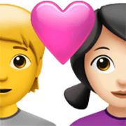 Couple Avec Cœur: Personne, Femme, Pas de teint, Peau Claire Apple iOS 17.4.