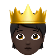 Emoji 🫅🏿 Persona Con La Corona: Carnagione Scura su Apple iOS 17.4.