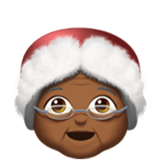 Emoji 🤶🏾 Mamma Natale: Carnagione Abbastanza Scura su Apple iOS 17.4.