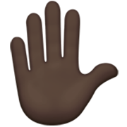 Mão Levantada: Pele Escura Apple iOS 17.4.