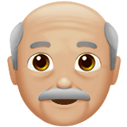 Emoji 👴🏼 Uomo Anziano: Carnagione Abbastanza Chiara su Apple iOS 17.4.