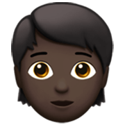 🧑🏿 Emoji Erwachsener: dunkle Hautfarbe Apple iOS 17.4.