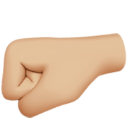 Emoji 🤛🏼 Pugno A Sinistra: Carnagione Abbastanza Chiara su Apple iOS 17.4.