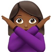 Emoji 🙅🏾‍♀️ Donna Con Gesto Di Rifiuto: Carnagione Abbastanza Scura su Apple iOS 17.4.
