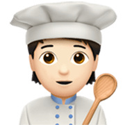 🧑🏻‍🍳 Emoji Cocinero: Tono De Piel Claro en Apple iOS 17.4.