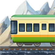 Emoji 🚞 Ferrovia Di Montagna su Apple iOS 17.4.