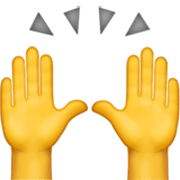 🙌 Emoji Mãos Para Cima na Apple iOS 17.4.