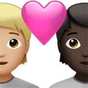 🧑🏼‍❤️‍🧑🏿 Emoji Casal Apaixonado: Pessoa, Pessoa, Pele Morena Clara, Pele Escura na Apple iOS 17.4.