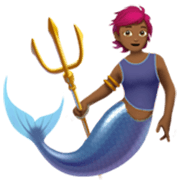 Emoji 🧜🏾 Sirena: Carnagione Abbastanza Scura su Apple iOS 17.4.