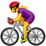 Émoji 🚴‍♀️ Cycliste Femme sur Apple iOS 17.4.