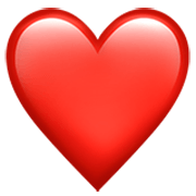 ❤️ Emoji Corazón Rojo en Apple iOS 17.4.