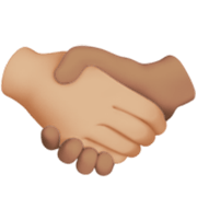 🫱🏼‍🫲🏽 Emoji Handschlag: mittelhelle Hautfarbe, mittlere Hautfarbe Apple iOS 17.4.