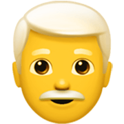 Emoji 👨‍🦳 Uomo: Capelli Bianchi su Apple iOS 17.4.