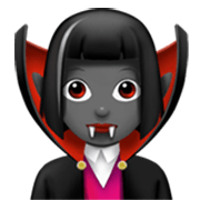 🧛🏾‍♀️ Emoji weiblicher Vampir: mitteldunkle Hautfarbe Apple iOS 17.4.