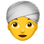 👳‍♀️ Emoji Frau mit Turban Apple iOS 17.4.