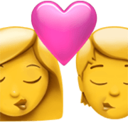 Emoji 👩‍❤️‍💋‍🧑 Bacio Tra Coppia: Donna, persona su Apple iOS 17.4.
