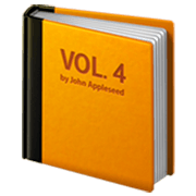 orangefarbenes Buch Apple iOS 17.4.