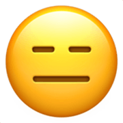 😑 Emoji Cara Sin Expresión en Apple iOS 17.4.