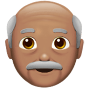 👴🏽 Emoji älterer Mann: mittlere Hautfarbe Apple iOS 17.4.