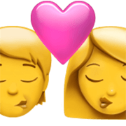Emoji 🧑‍❤️‍💋‍👩 Bacio Tra Coppia: persona, Donna su Apple iOS 17.4.