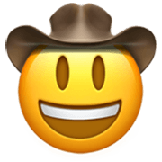 Emoji 🤠 Faccina Con Cappello Da Cowboy su Apple iOS 17.4.