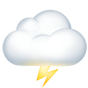 🌩️ Emoji Nube Con Rayo en Apple iOS 17.4.