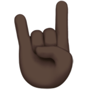 🤘🏿 Emoji Saudação Do Rock: Pele Escura na Apple iOS 17.4.