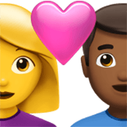 Émoji 👩‍❤️‍👨🏾 Couple Avec Cœur - Femme, Homme: Peau Mate sur Apple iOS 17.4.