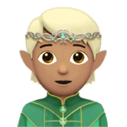🧝🏽 Emoji Elfo: Pele Morena na Apple iOS 17.4.