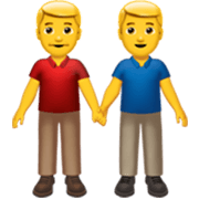 Emoji 👬 Due Uomini Che Si Tengono Per Mano su Apple iOS 17.4.