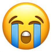 😭 Emoji Rosto Chorando Aos Berros na Apple iOS 17.4.