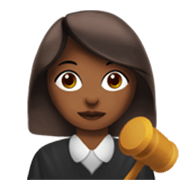 Emoji 👩🏾‍⚖️ Giudice Donna: Carnagione Abbastanza Scura su Apple iOS 17.4.