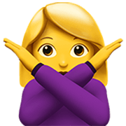 Emoji 🙅‍♀️ Donna Con Gesto Di Rifiuto su Apple iOS 17.4.