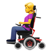 👩‍🦼 Emoji Mulher Em Cadeira De Rodas Motorizada na Apple iOS 17.4.