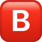 🅱️ Emoji Grupo Sanguíneo B en Apple iOS 17.4.