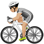 Émoji 🚴🏼 Cycliste : Peau Moyennement Claire sur Apple iOS 17.4.