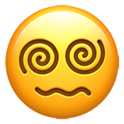 Emoji 😵‍💫 Faccia Con Occhi A Spirale su Apple iOS 17.4.