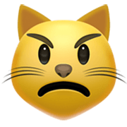 😾 Emoji Rosto De Gato Mal-humorado na Apple iOS 17.4.