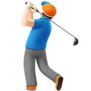 Emoji 🏌🏻‍♂️ Golfista Uomo: Carnagione Chiara su Apple iOS 17.4.