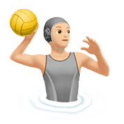 🤽🏻 Emoji Persona Jugando Al Waterpolo: Tono De Piel Claro en Apple iOS 17.4.