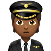 Émoji 🧑🏾‍✈️ Pilote : Peau Mate sur Apple iOS 17.4.