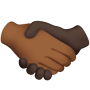 🫱🏾‍🫲🏿 Emoji Handschlag: mitteldunkle Hautfarbe, dunkle Hautfarbe Apple iOS 17.4.