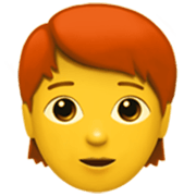 🧑‍🦰 Emoji Erwachsener: rotes Haar Apple iOS 17.4.