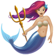 Emoji 🧜🏼‍♀️ Sirena Donna: Carnagione Abbastanza Chiara su Apple iOS 17.4.
