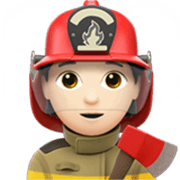 🧑🏻‍🚒 Emoji Feuerwehrmann/-frau: helle Hautfarbe Apple iOS 17.4.